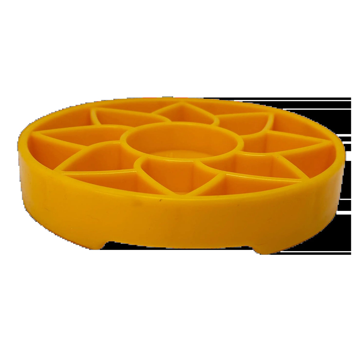 Sunflower Softie Etray Slow Feeder Dog Bowl | Soft Shallow Lick Mat | Yellow & Purple | USA Made