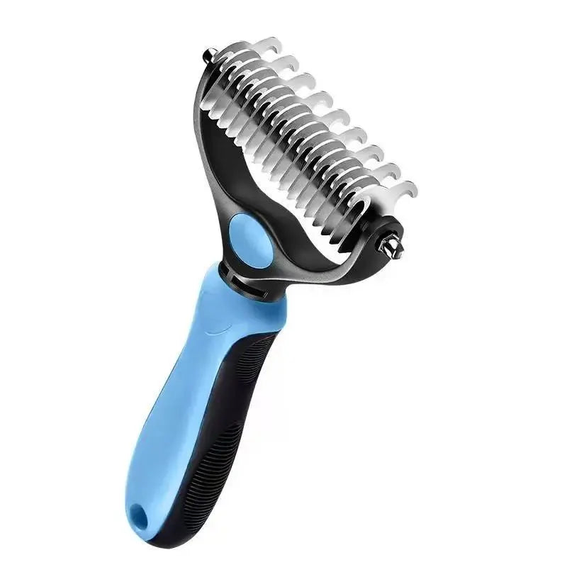 Pet Dematting Undercoat Rake, Double-Sided Deshedding Brush for Dogs & Cats, Pain-Free Tangle Remover, Reduces Shedding & Mats, Grooming Tool, #Summervibers,#