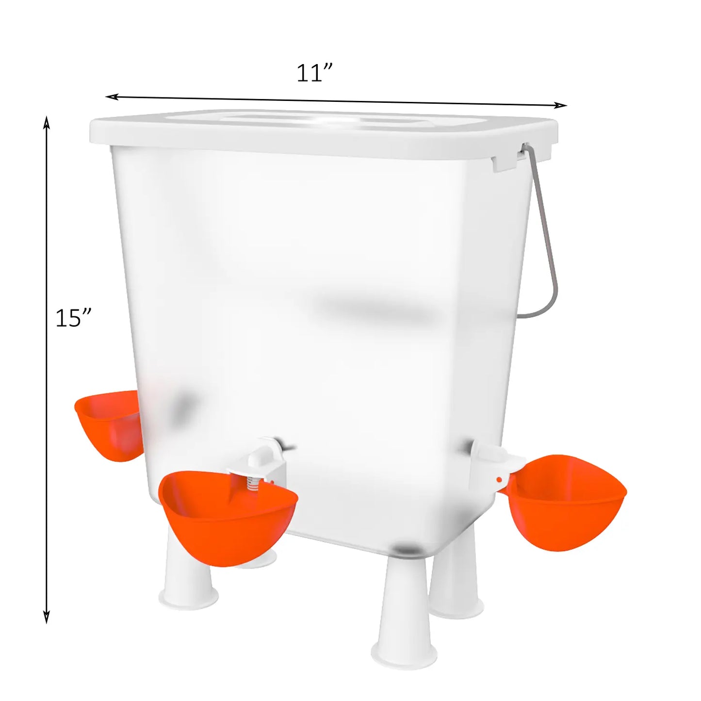 Automatic Chicken Waterer with Float Valve - 3 Gallon Poultry Water Dispenser for Chicken Coop, No Spill Design for Hens, Ducks, Quails