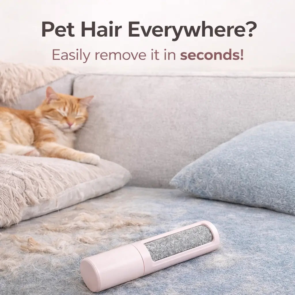 Reusable Pet Hair Remover Roller – Self-Cleaning, No Batteries, Works on Sofa, Bed & Clothes