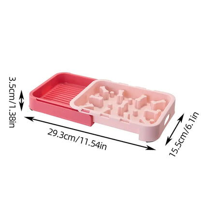 Slow Feeder + Licking Bowl Combo, Anti-Choking Slow Feeding Dog Bowl, Pull-Out Design Cat Licking Bowl, Dog Bowl, Cat Bowl