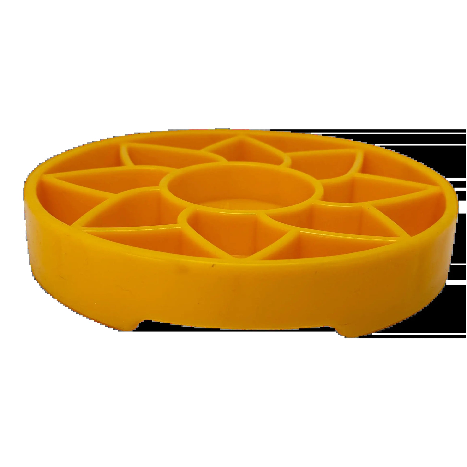 Sunflower Softie Etray Slow Feeder Dog Bowl | Soft Shallow Lick Mat | Yellow & Purple | USA Made
