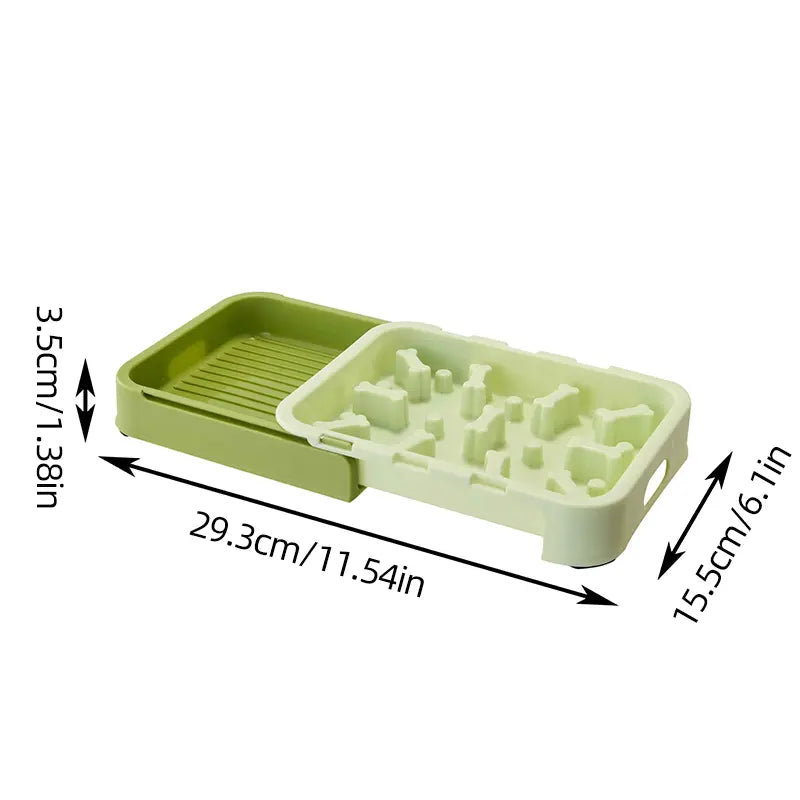 Slow Feeder + Licking Bowl Combo, Anti-Choking Slow Feeding Dog Bowl, Pull-Out Design Cat Licking Bowl, Dog Bowl, Cat Bowl