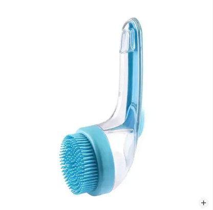 2-in-1 Pet Bath Brush & Shampoo Dispenser | Soft Silicone Grooming Massager