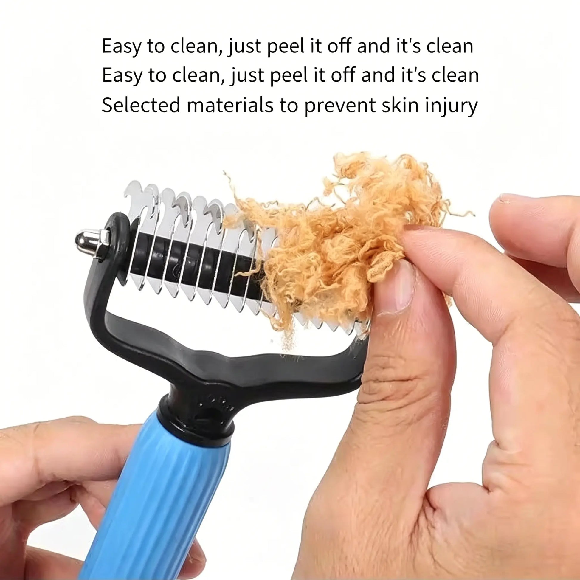 Professional Pet Detangling Comb and Double-Sided Grooming Brush for Dogs and Cats with One-Click Clean Undercoat Rake for Shedding Mats